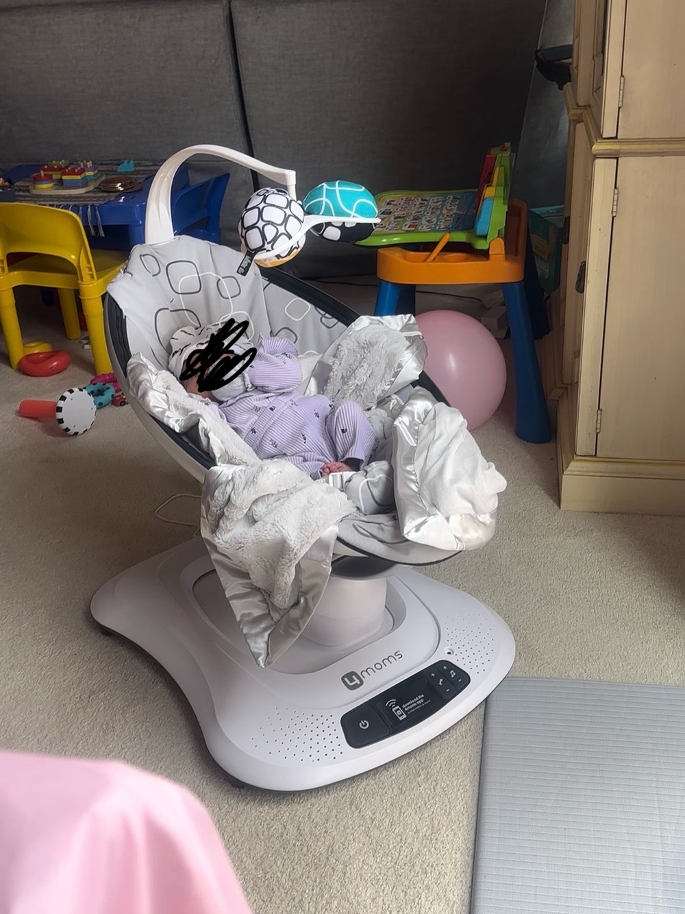 Silver & Gray Infant Rocker - Smart Baby Swing